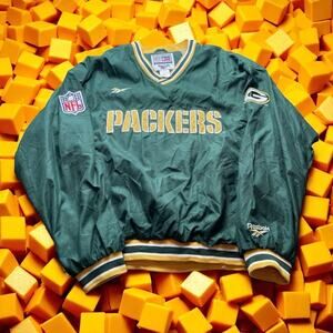 Vintage Reebok Pro Line Green Bay Packers XL Pullover Sweatshirt